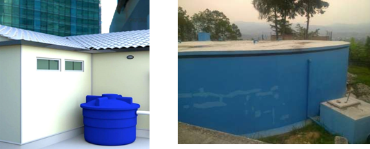 Tipos de Tanque de Agua Potable.
Tanques a nivel de piso. 